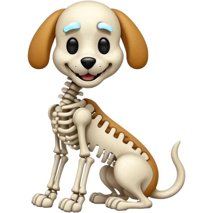 Pluto as a skeleton dog emoji