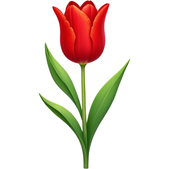 Red tulip emoji