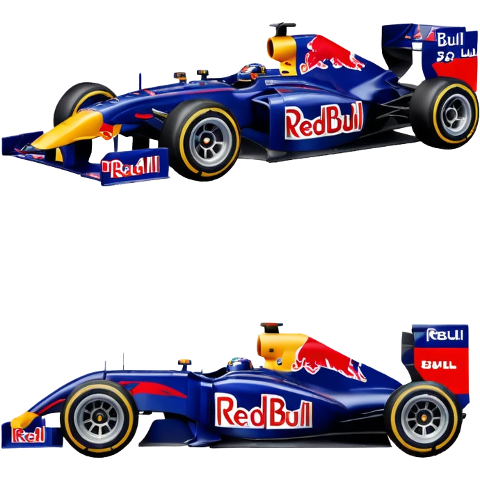 a 2010 Red Bull Formula 1 car emoji
