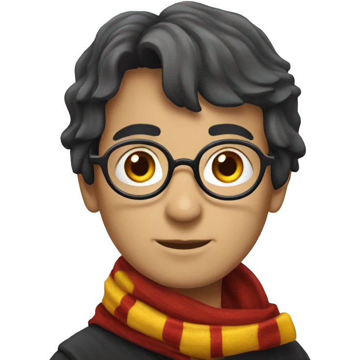 Harry Potter with red yellow scarf  emoji