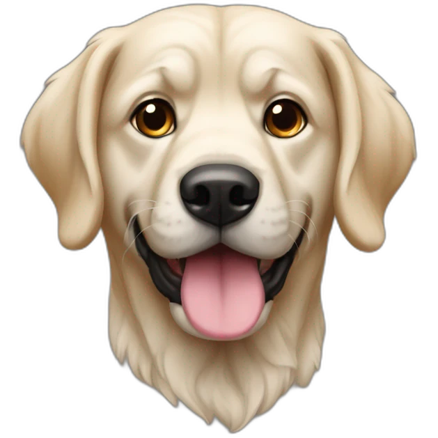 un chien qui et debout sur une patte emoji