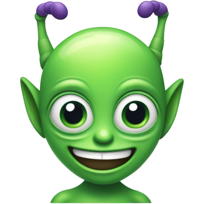 Happy alien emoji
