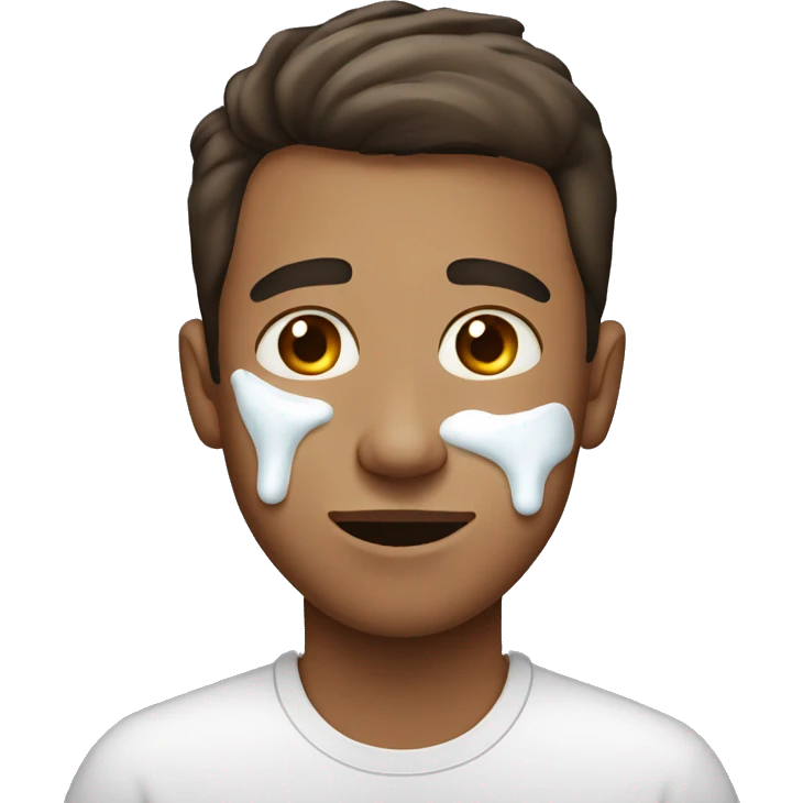 Guy with milk on face emoji