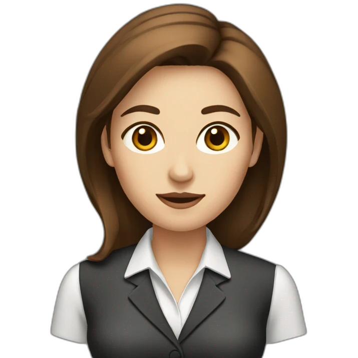 business woman with brown hair emoji
