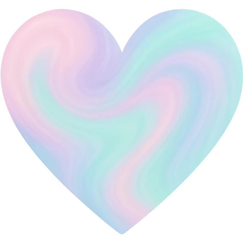 heart with a swirling pastel gradient emoji