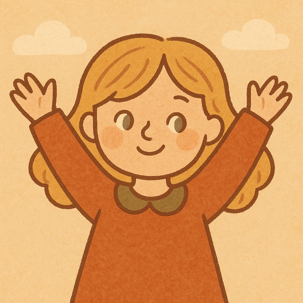 excited girl with blonde hair, pale skin, and silver eyes, modern cartoon style emoji