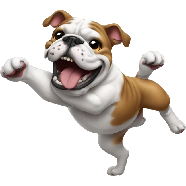 Bulldog dancing emoji
