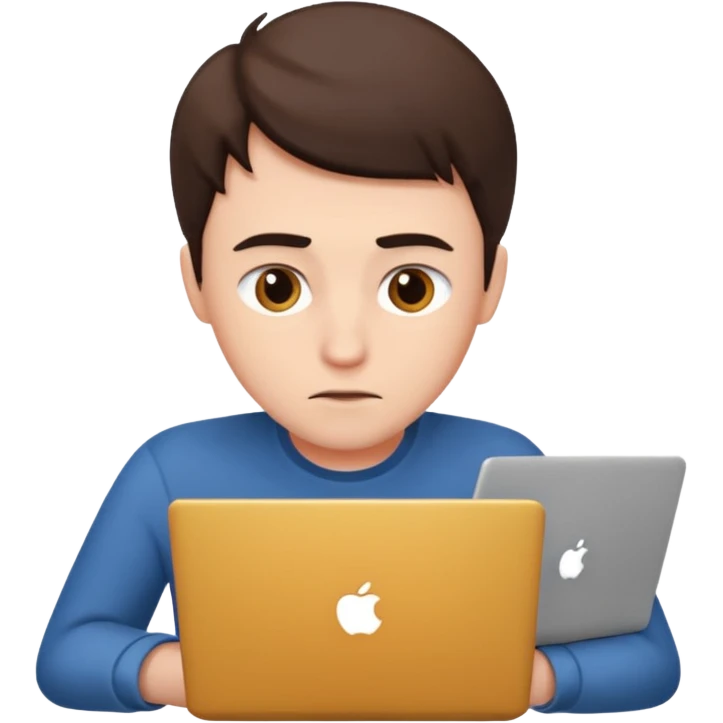 man looking at laptopm emoji