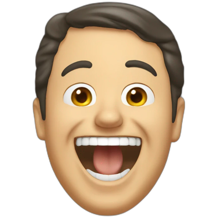 Matteo Renzi laughing emoji