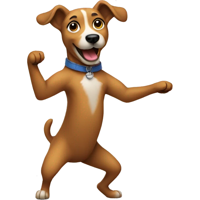 Dog dancing  emoji
