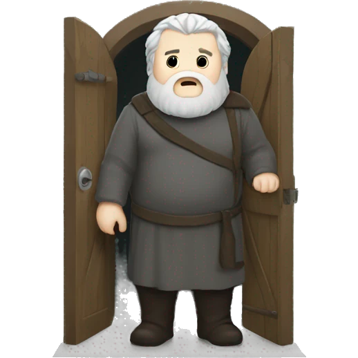 Hodor holding a door emoji