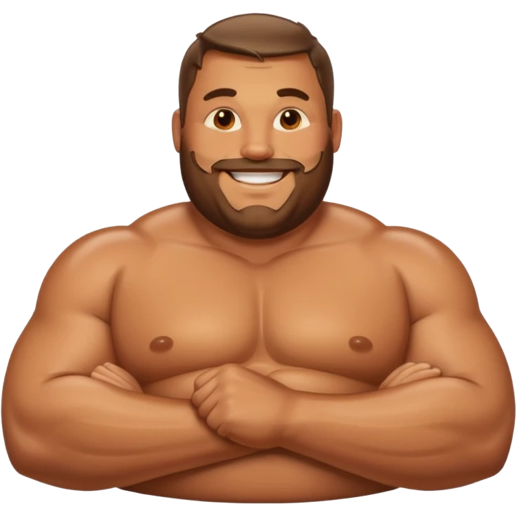 big fat man oiled up emoji