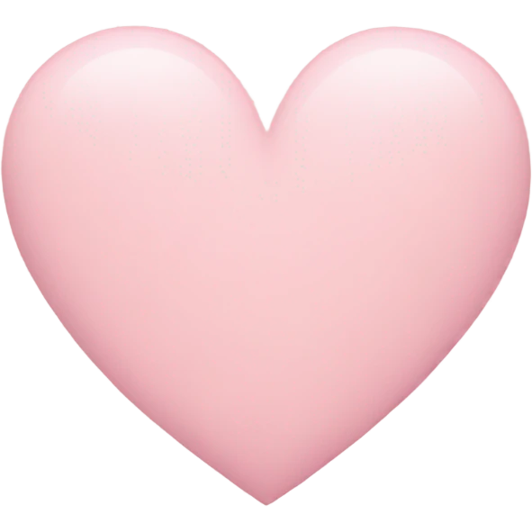 Light pink heart emoji