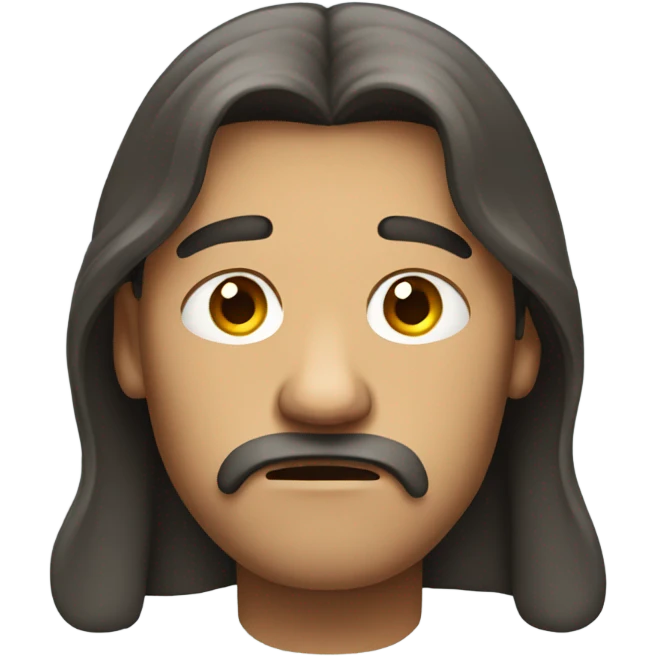 Disappointed man with long hair  emoji