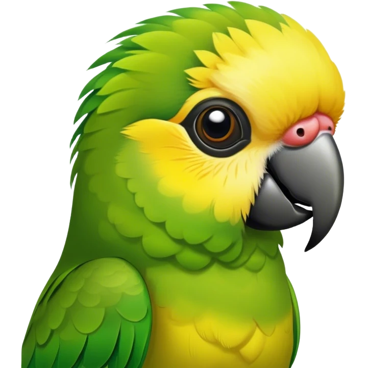 Realistic Green ￼Conure bird emoji