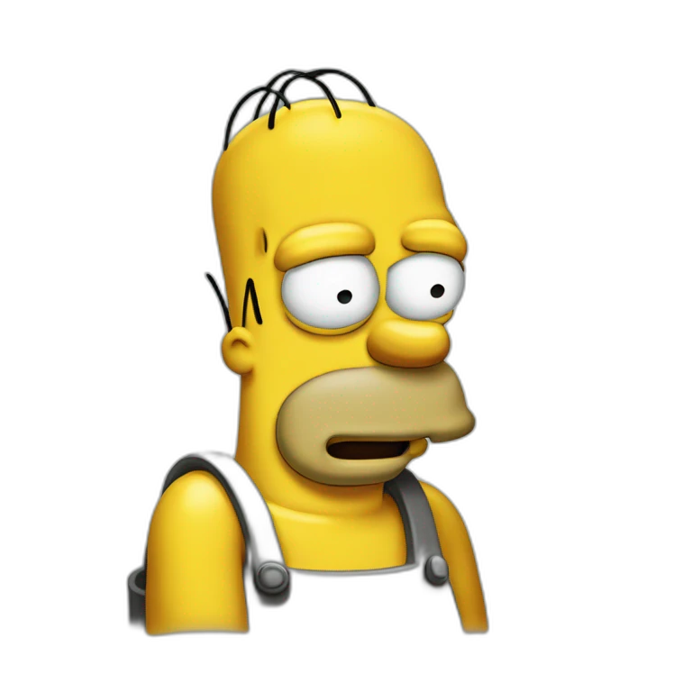 Homer simpson qui et triste emoji