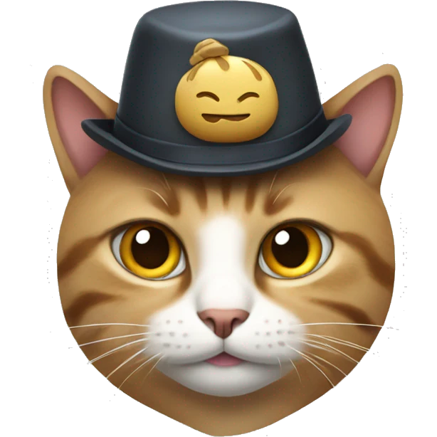 a cat with a hat emoji