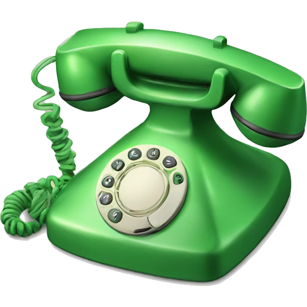 Green retro phone emoji