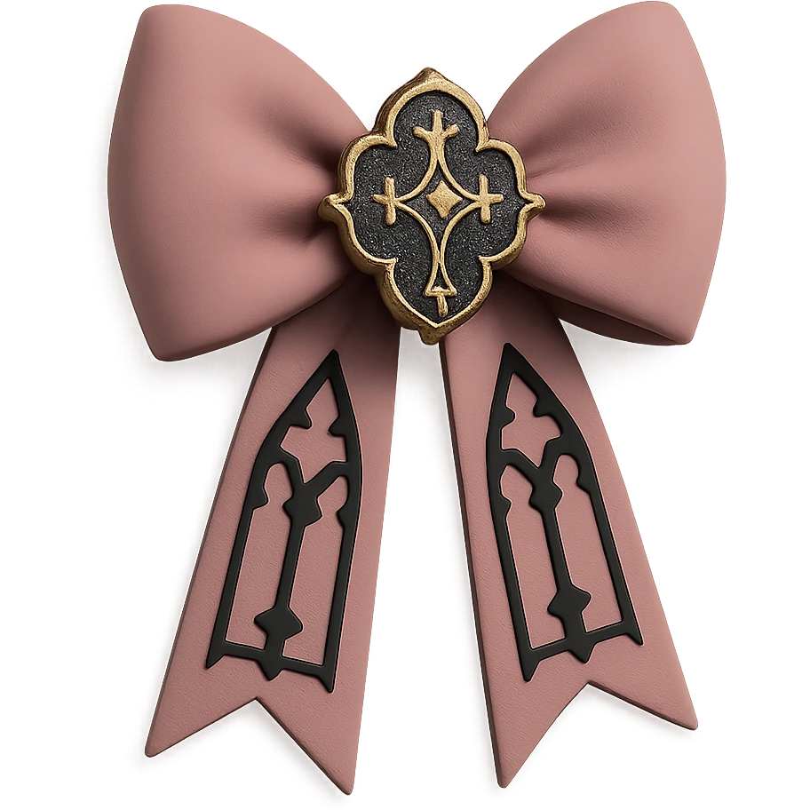 pink gothic bow emoji