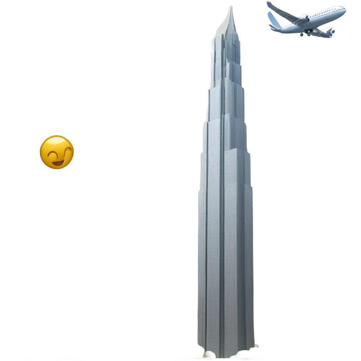 Two towers and airplane emoji