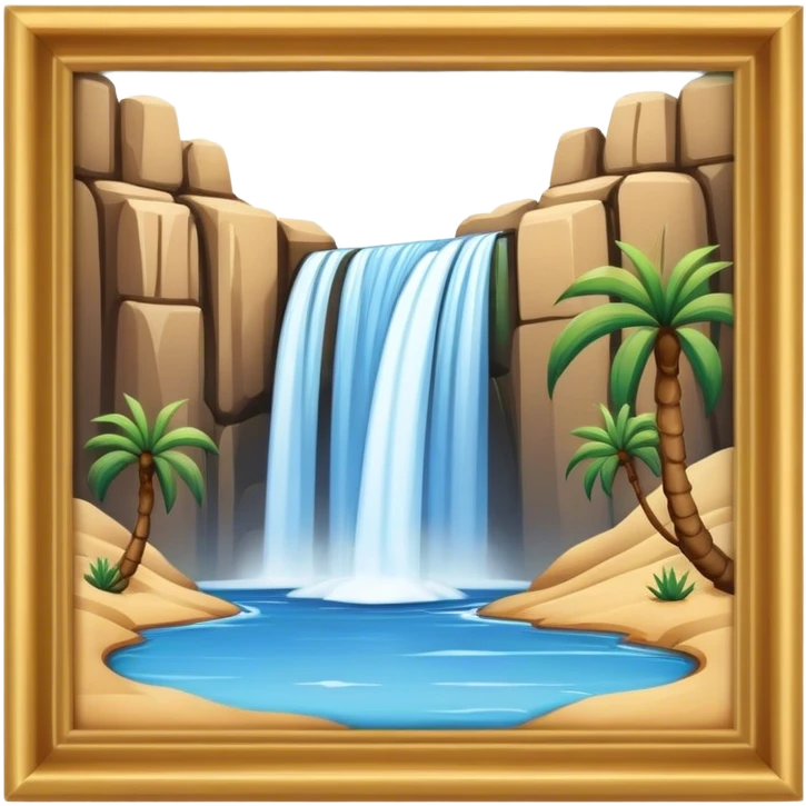 Waterfall in the desert emoji