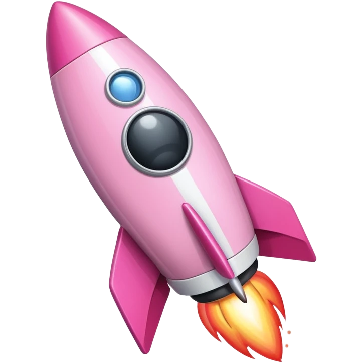 mix light pink dark pink and white girly phone rocket emoji