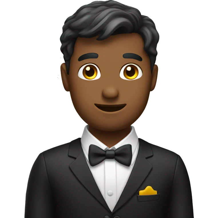 Man adjusting bow tie emoji