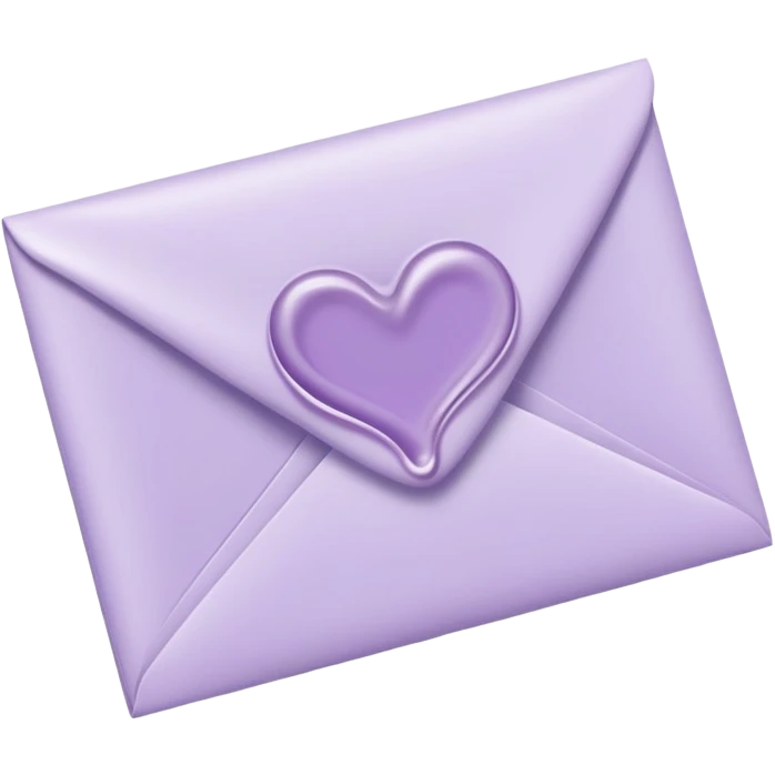 Light purple romantic letter emoji