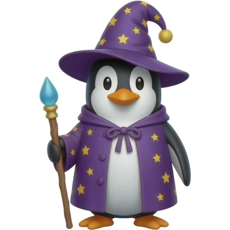 Penguin Wizard emoji