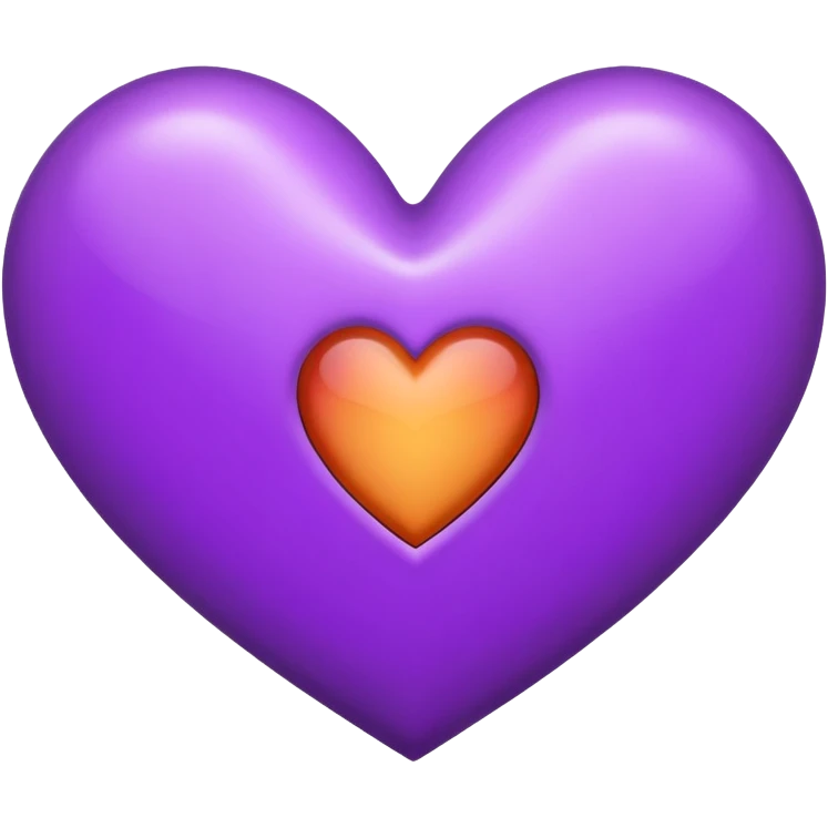 The Letter “i” inside a Purple Heart emoji