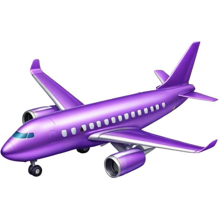 purple airplane emoji