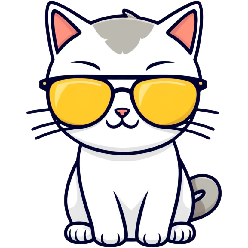 Cat with sunglasses emoji