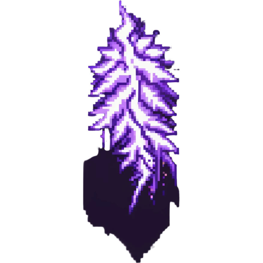 purple lightning with jagged edges, glowing effect emoji