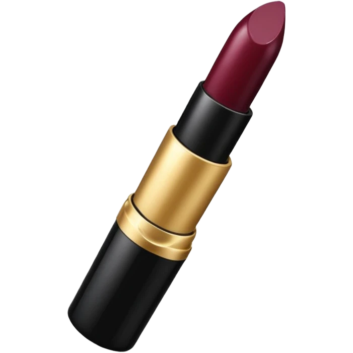 black and gold lipstick, wine luxury lipstick emoji