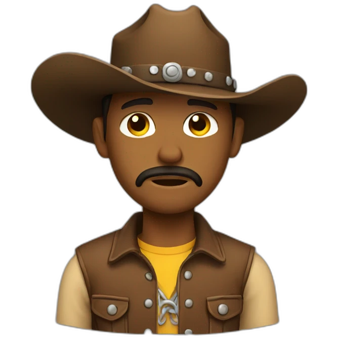 sad cowboy emoji