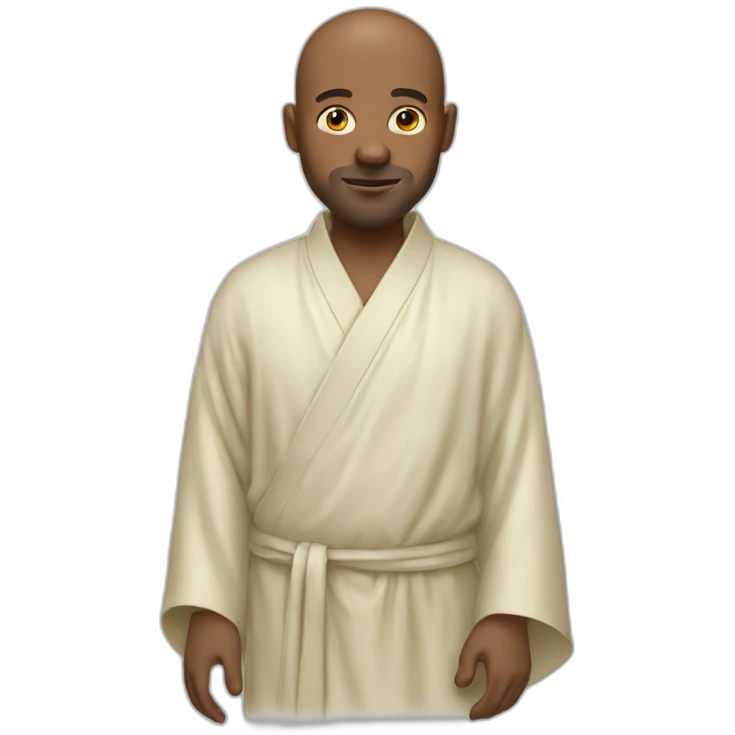 balding man in a silk robe emoji