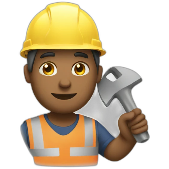 A worker working on the construction site emoji