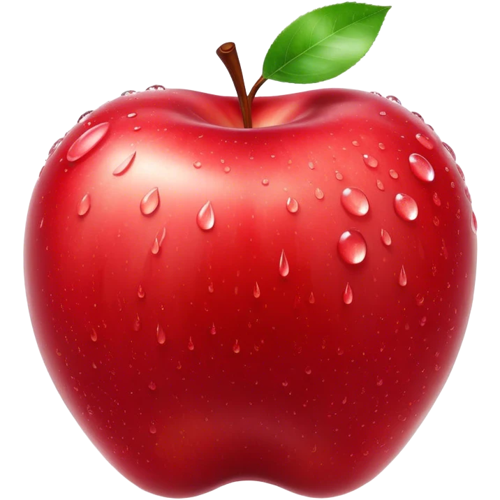 Cinematic crisp, shiny red apples, glistening under soft natural light, perfectly round with tiny water droplets, warm rich hues, highly detailed and fresh. emoji