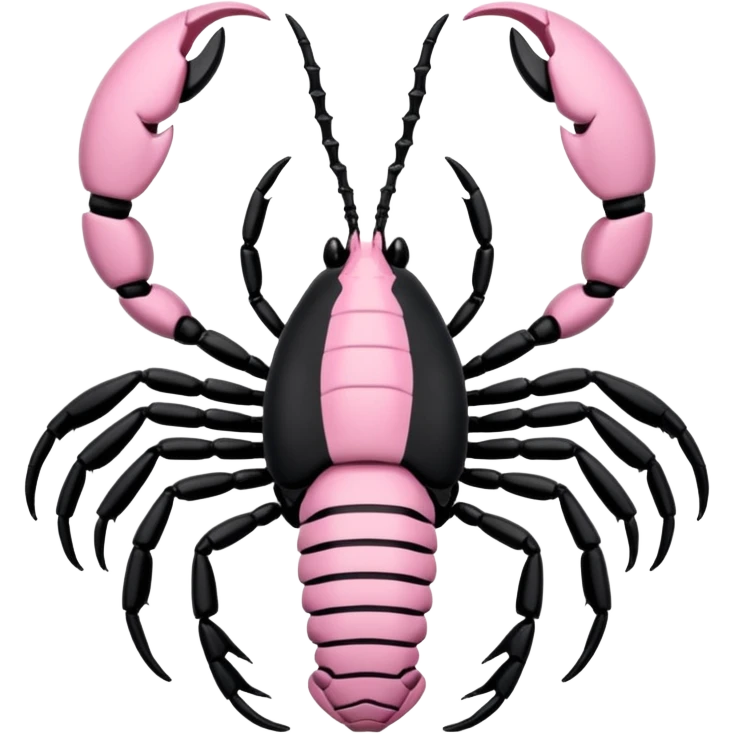 Light pink and black scorpion emoji