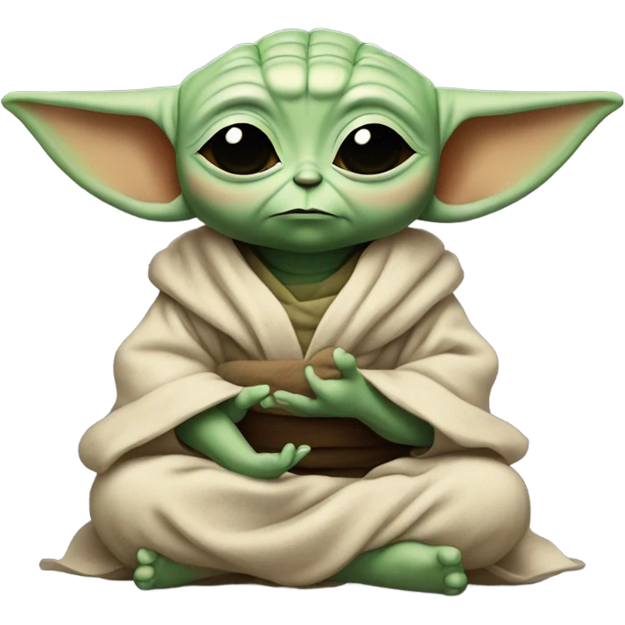 baby yoda meditating emoji