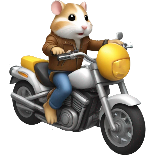 hamster on motorcycle emoji