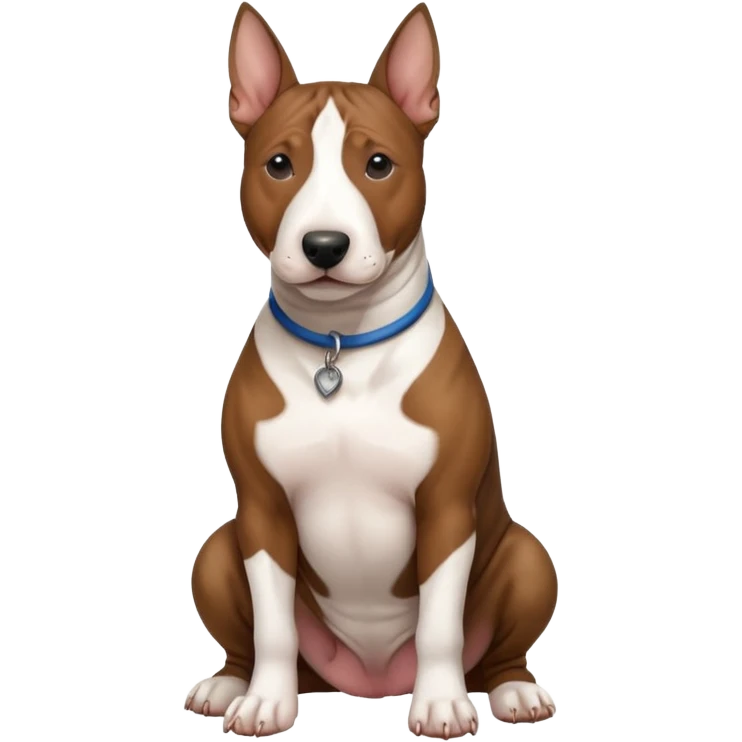 brindle english bull terrier sitting down emoji