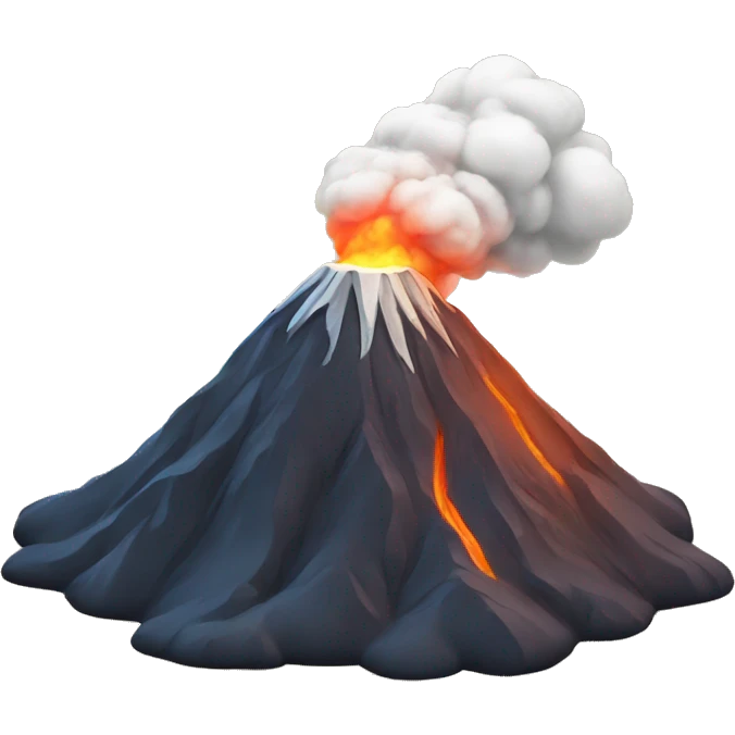 calm volcano, relief emoji