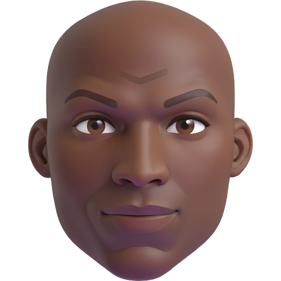 Michael Jordan basketball player with clear detailed face, upper body portrait emoji