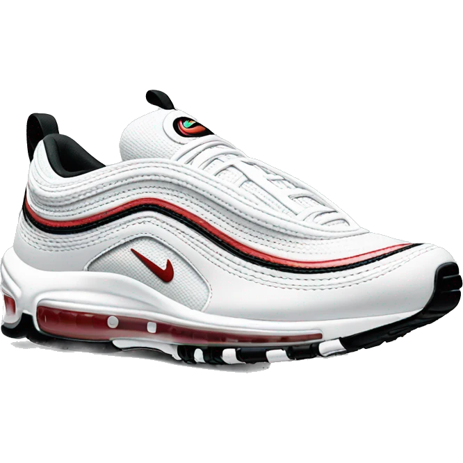 white nike air max 97 shoes  emoji
