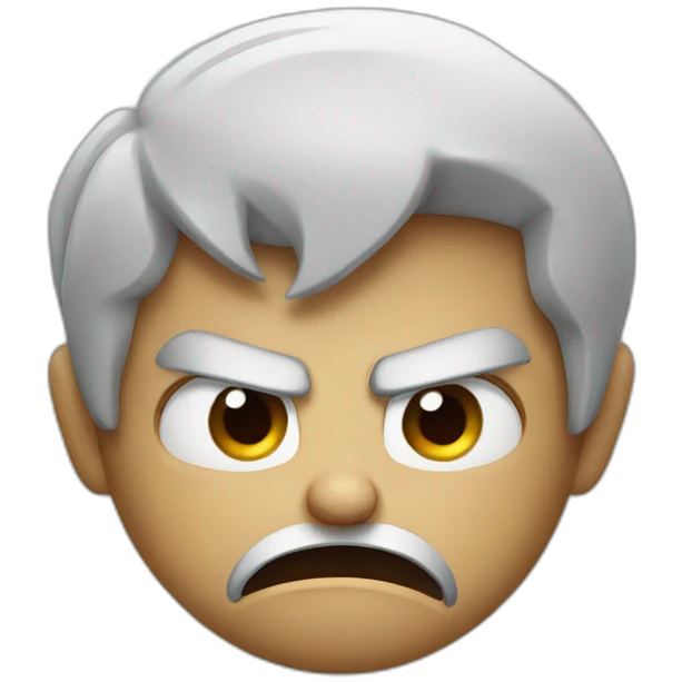 Cute angry face emoji