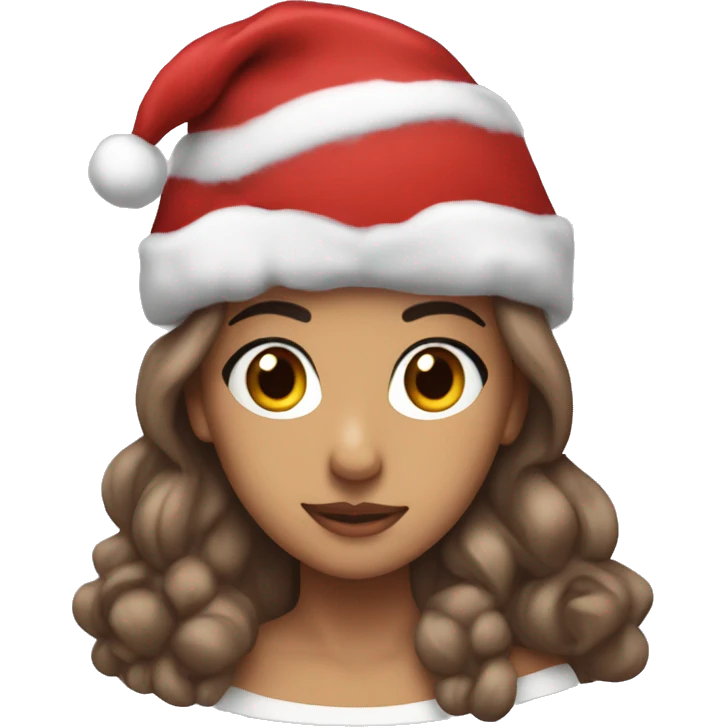 Ariana granda with a Santa hat on  emoji