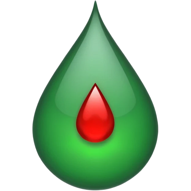 Green blood drop emoji