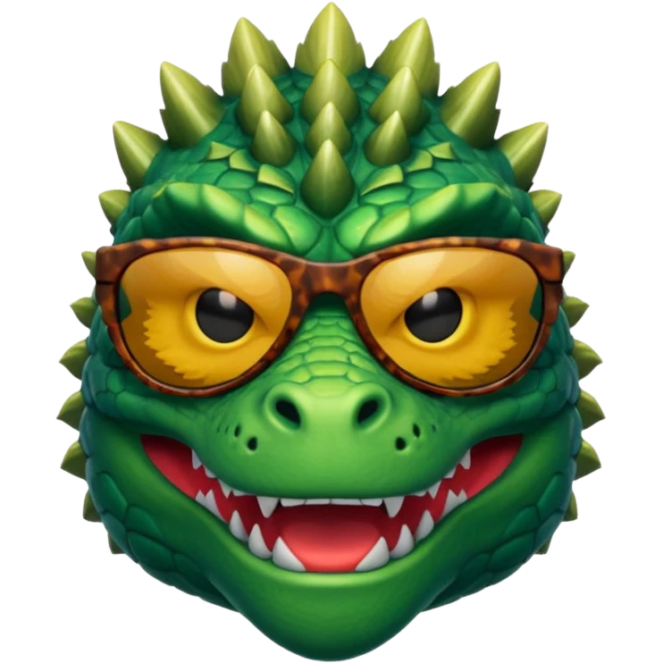 Godzilla wearing sunglasses emoji
