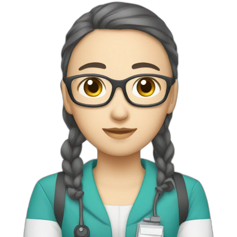 Information technology specialist Kazakh in national clothea emoji